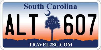 SC license plate ALT607