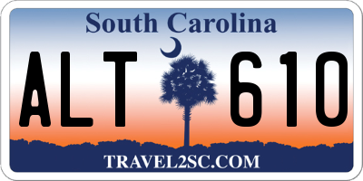 SC license plate ALT610
