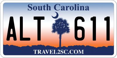SC license plate ALT611