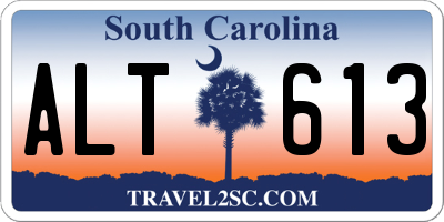 SC license plate ALT613