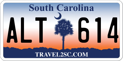 SC license plate ALT614