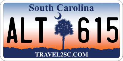 SC license plate ALT615