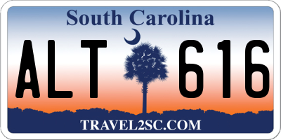 SC license plate ALT616