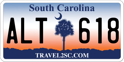 SC license plate ALT618