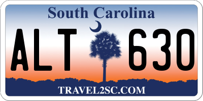 SC license plate ALT630