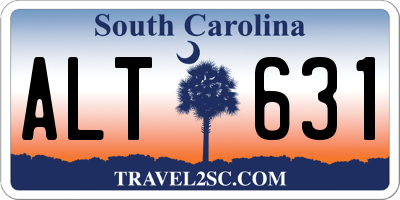 SC license plate ALT631