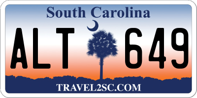 SC license plate ALT649