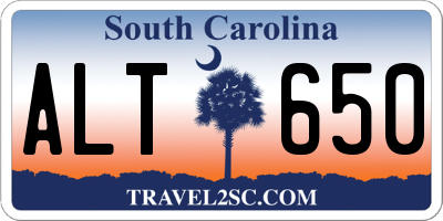 SC license plate ALT650