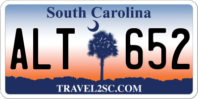 SC license plate ALT652