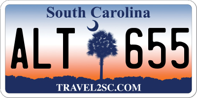 SC license plate ALT655