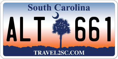 SC license plate ALT661