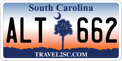 SC license plate ALT662
