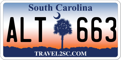 SC license plate ALT663