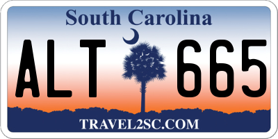 SC license plate ALT665