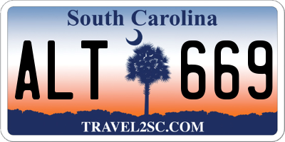 SC license plate ALT669