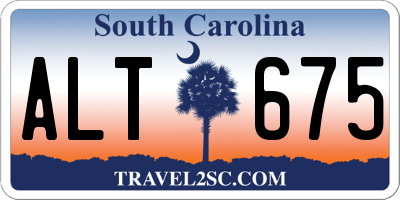 SC license plate ALT675