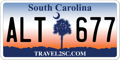 SC license plate ALT677