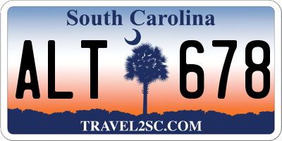 SC license plate ALT678