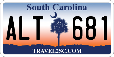 SC license plate ALT681