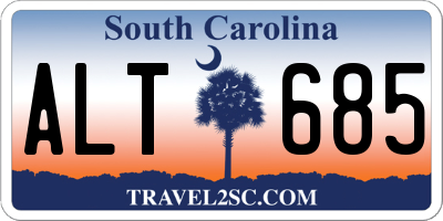 SC license plate ALT685