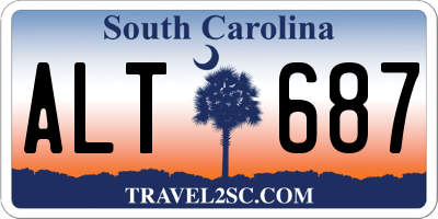 SC license plate ALT687