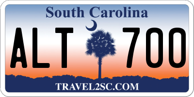 SC license plate ALT700