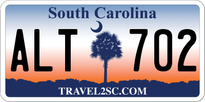SC license plate ALT702