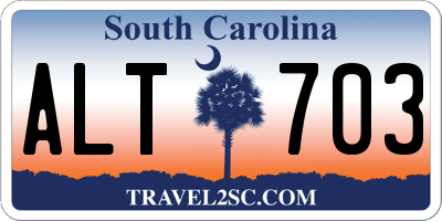 SC license plate ALT703