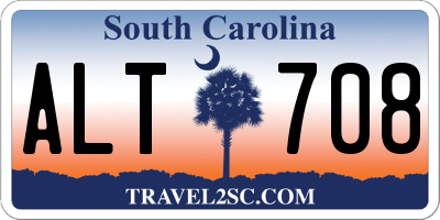 SC license plate ALT708