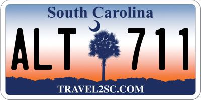 SC license plate ALT711