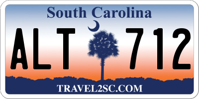 SC license plate ALT712