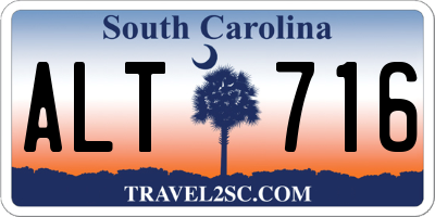 SC license plate ALT716