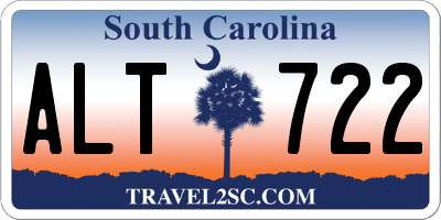 SC license plate ALT722