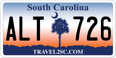 SC license plate ALT726