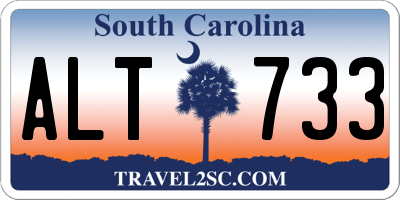 SC license plate ALT733