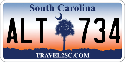 SC license plate ALT734