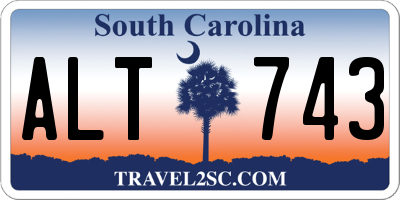 SC license plate ALT743