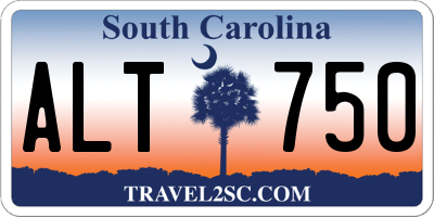 SC license plate ALT750