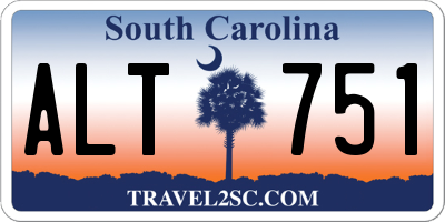 SC license plate ALT751