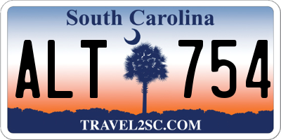 SC license plate ALT754