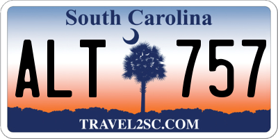 SC license plate ALT757