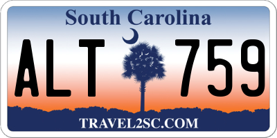SC license plate ALT759