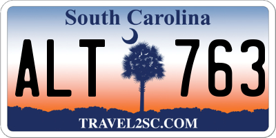 SC license plate ALT763