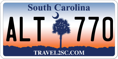 SC license plate ALT770