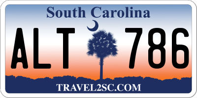 SC license plate ALT786