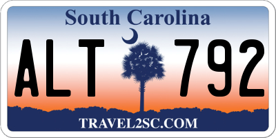 SC license plate ALT792