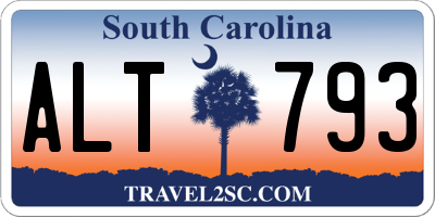 SC license plate ALT793