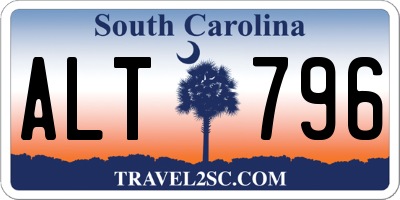 SC license plate ALT796