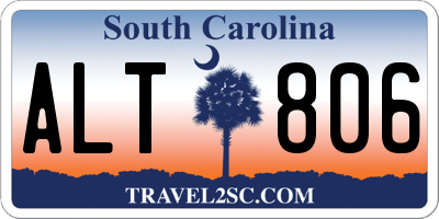 SC license plate ALT806