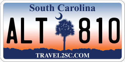 SC license plate ALT810